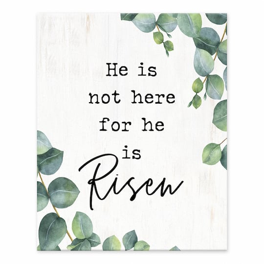 For He is Risen Tabletop Canvas Art